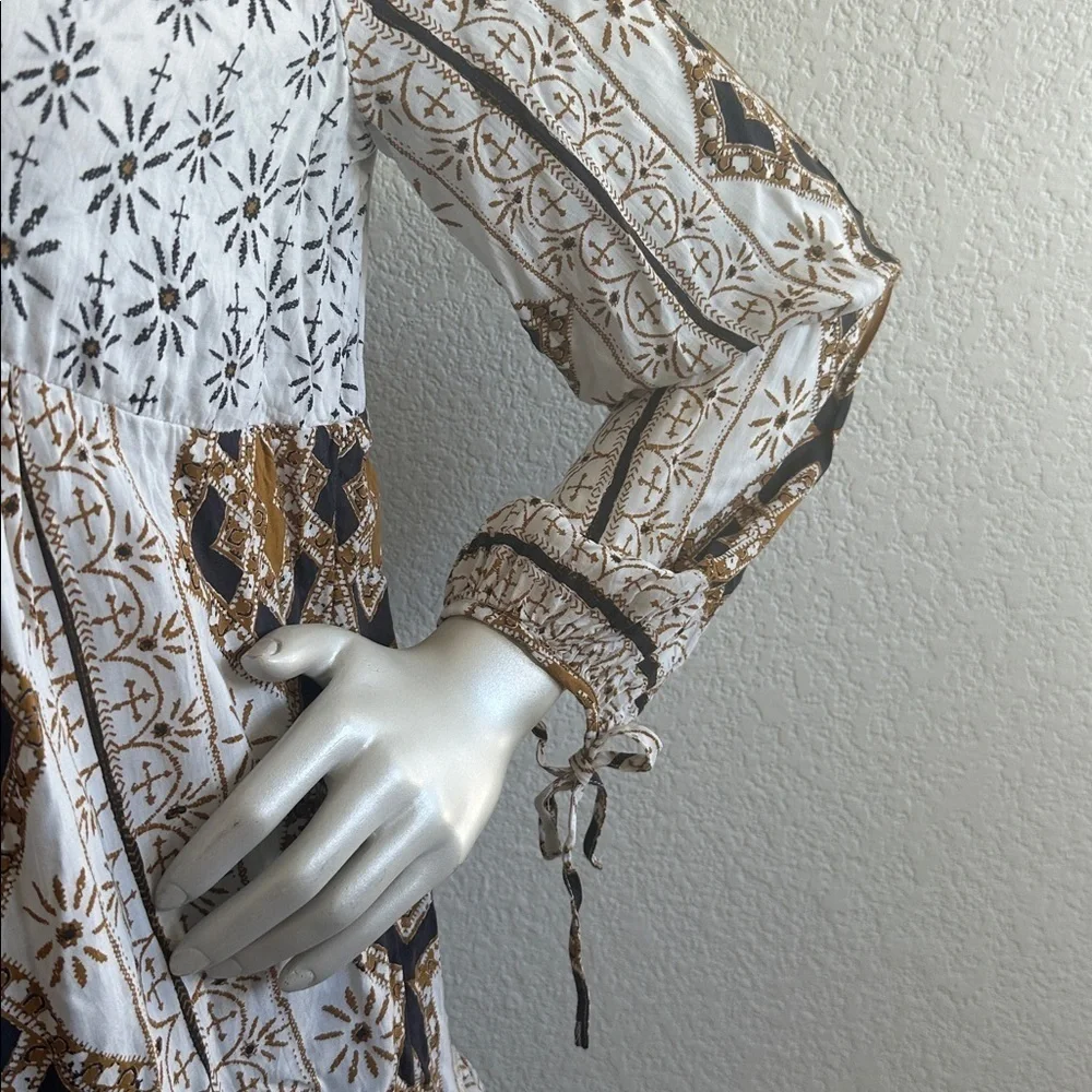 Free People Down by the Bay Tunic Ivory Combo